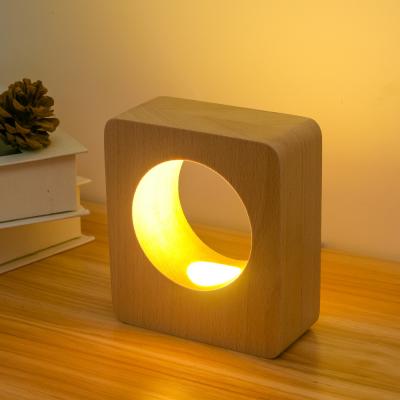 China Modern Wood Table Lamp Shadeless Table Lamps for sale