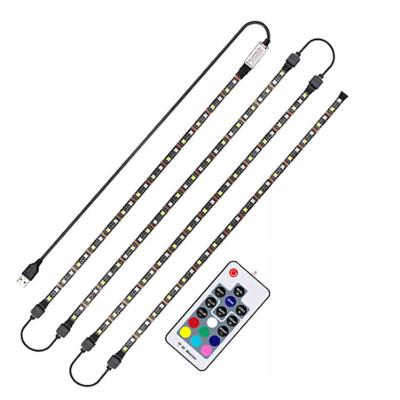 China Hotel RGB+W 5V USB TV Led Strip Lights For TV Backlight White RGB LED Strip Light 60LED Strip Kit With Remote Waterproof 5050 For HDTV for sale