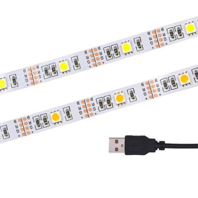 China Hotel 5V SMD 5050 Led Strip 30 LED/m White Light Flexible Strip Ribbon USB Powered Led Strip For Desktop HDTV Screen TV Backlight for sale