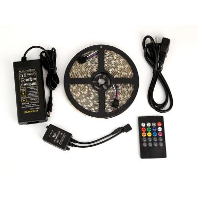 China Residential RGB Led Strip TV Backlight 5m SMD 5050 RGB 150led IP20 Waterproof Non DC12V For Home Use CE IR Gateway 20 Band Head Remote Set for sale