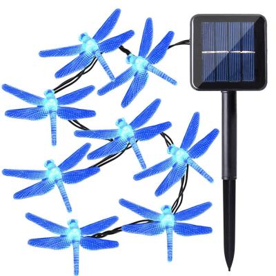 China Solar-Powered Dragonfly Solar String Light Dragonfly Solar LED Waterproof String Lights Fairy Decoration Lighting for Patio Lawn Garden Party Wedding Holiday Christmas for sale