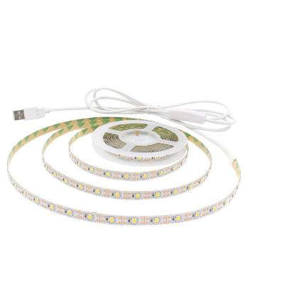 China 5V USB Connector Led Strip Light TV White Background Bright Flexible Cabinet Strip Ribbon Cord USB Battery Powered DC5V 5m LED Strip Light With Switch for sale