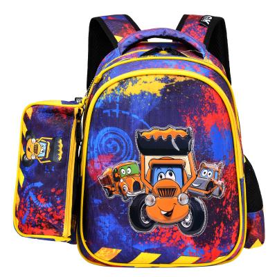 China Hot Selling Waterproof 14 Inch Lovely Cartoon PVC Printing School Bag Kids Backpack With Pencil Case For Kids for sale