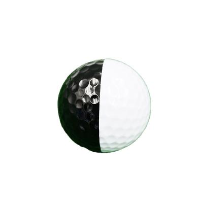 China Black And White Durable Logo Customization Balls Marker Synthetic Rubber Golf Range High Quality Balls for sale