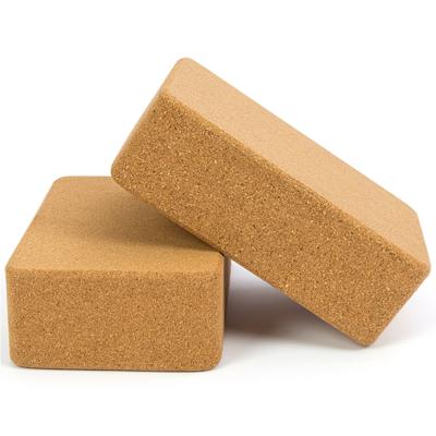 China Wholesale High Quality Eco-friendly Multifunctional Yoga Pilate Hot Yoga Cork Marble Blocks With Strap for sale