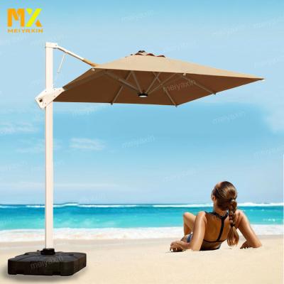 China Heavy Duty Cantilever Commercial Side Wind Weather Lighting Hydraulic Single Top Umbrella Waterproof Heavy Duty Umbrella Outdoor Market Focused for sale