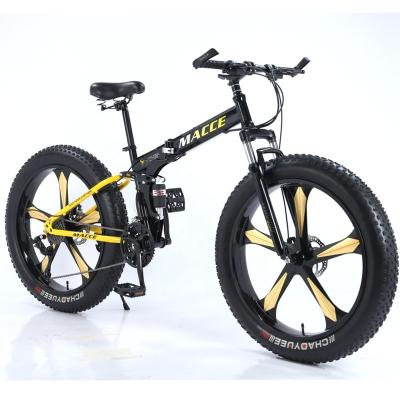 China 2022 Steel Wholesale Price Bike MACCE Cheap Foldable Bicycle Fat Tire Mountain Bike For Outdoor Full Shockingpoof For Man And Women for sale