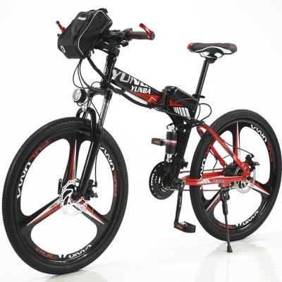 China Good Quality Cheap Price 21 Steel 36v Speed ​​Cycling Bicicleta E-Bike Ebike Lithium Battery Cycle Adult Electric Folding Mountain Bike for sale