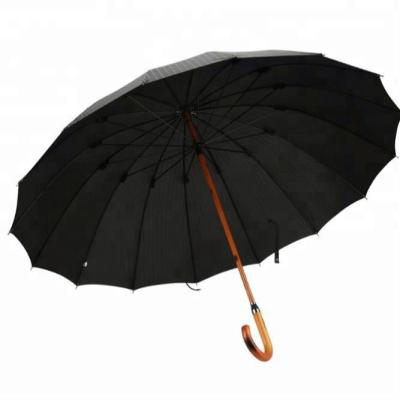 China Asian Zen Windproof Wooden Handle Straight Umbrella 17S002 for sale