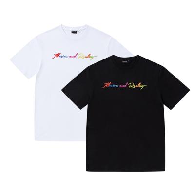 China Anti-pilling OEM Customize Logo Mens Cotton O Neck Men's T-shirts Embroidered Plain Tshirts Bulk /Wholesale for sale