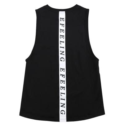 China Custom Made High Quality Fitness Anti-pilling Black Tank Tops, Sport Muscle Tank Tops, Shirt Ptinted Running Tank Tops For Men for sale