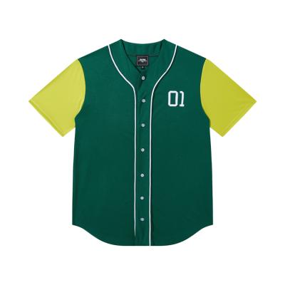 China Full Button Baseball Sports T-shirts Plain Breathable Mesh Breathable Baseball Uniform Custom For Men for sale