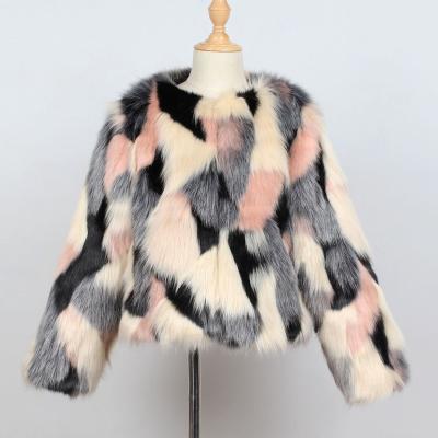 China 2021 Cheapest Cute Winter Children's Fur Coat Fashion Windproof Faux Fur Coat For Kids for sale