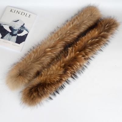 China Short Popular Real Fox Fur Collar Women Winter Big Raccoon Fur Collar For Coat for sale