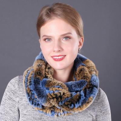 China Popular Soft Hand Feeling Winter Scarf Women Rabbit Fur Neckwarmer Fashion Fur Scarf for sale