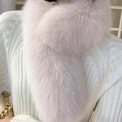 China Fashion.Elegant Girls Winter Warm Fox Fur Scarf Short Fur Scarf for sale