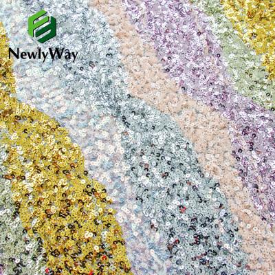 China 2022 High Quality Women Clothing Dress Fabric Spandex Breathable Multicolor Sequins Skirt Skirt Mesh Elution Tulle Lace Fabric For Dress Dresses for sale