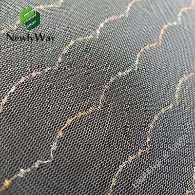 China Breathable Wholesale Metallic Yarns Nylon Mesh Knit Tulle Fabric For Accessories for sale