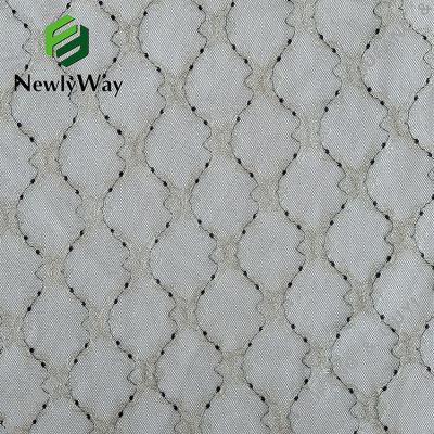 China Breathable Gold Nylon Yarn Mesh Lace Tulle Fabric For Wedding Lace Trim for sale