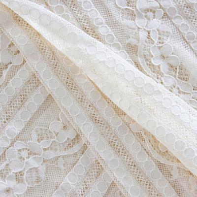 China High Quality Shiny Viable Fashionable 100%Polyester Lace Embroidery Gold Thread Fabric For Dress Or Decoration for sale