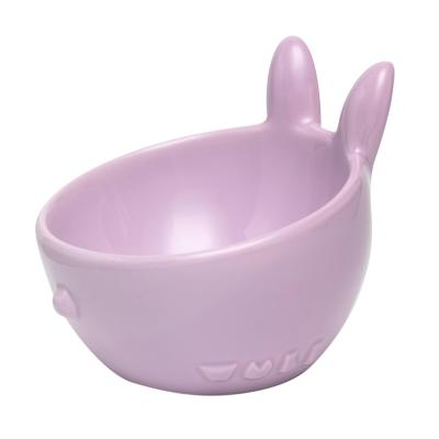 China Sustainable Fashion Custom Design Cute Ceramic Pet Bowl Eco Friendly For Small Pet for sale