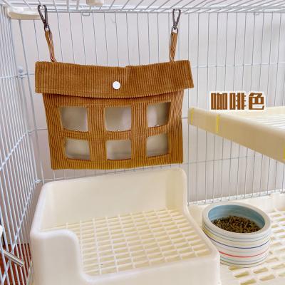 China Comfortable - Durable Wholesale Rabbit Hay Feeder Hanging Bag For Chinchilla Hamsters And Small Animals for sale