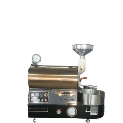 China Outdoor Durable electric gas drum coffee roaster coffee roasting machine drum coffee roaster1kg 2kg for sale