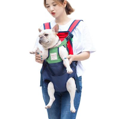 China Striped Viable Dog Going Out Backpack Puppy Bag Cat Bag Travel Trunk Backpack Carrying Case for sale