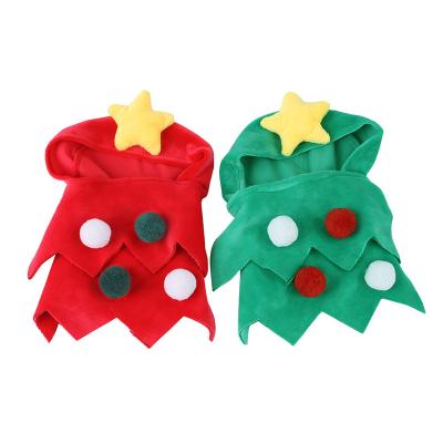 China Sustainable Pet Apparel Dog Christmas Tree Shape Clothes With Hat for sale