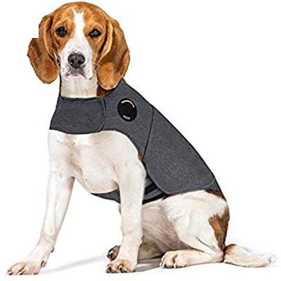 China Amazon Sustainable Sport Dog Worry Keep Calm Clothes Premium Soft Fabric Thunder Shirts Relaxing Fire Works Pets for sale