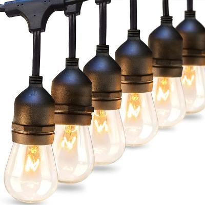 China Warm White Commercial Grade A84 Edison Vintage Bulbs 16 Strand Waterproof 15 Socket Outdoor Hanging String Lights for sale