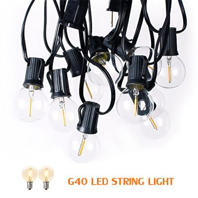 China China Supplier Warm White Outdoor Garden Decoration Lighting Waterproof G40 LED String Light for sale