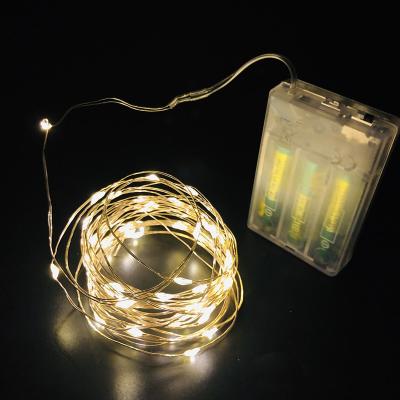 China New Year's Eve Fairy Garland Outdoor LED String Holiday Christmas Led String Light 5M 10m Battery Box Light Lights Fairy Lights for sale