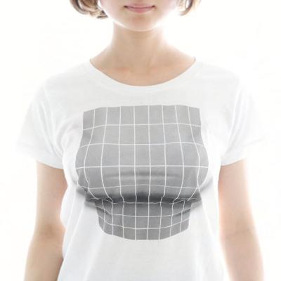 China Summer 3d fun anti-wrinkle illusion cotton creative T-shirt women's thin short-sleeved trend for sale