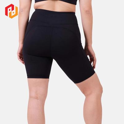 China Breathable High Waist Cycling Top Shorts Sporty Gym Workout Short Pant Gaiters Shorts Women Yoga for sale