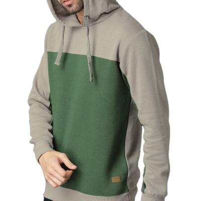 China Wholesale Custom Logo Mens Color Block Anti-Wrinkle Lightweight French Terry Hooded Sweat Shirt For Men for sale