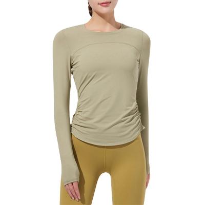 China Anti-Wrinkle Women Long Sleeve Jogging Rise T-Shirts Crac! crack! soft comfort t-shirt gym quick dry loose for sale