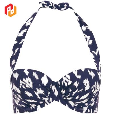 China Hot new arrival plus size fashion cheap fabric printed for women floral swimsuit top size for sale