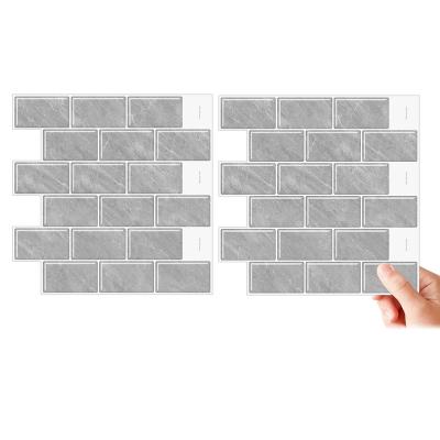 China Modern Peel and Stick Backsplash Kitchen Subway Shaped Self Adhesive Wall Sticker 3D Wall Tiles for sale