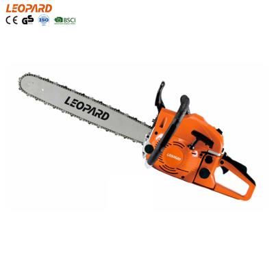 China LEOPARD 58cc 2-Stroke Gasoline Chainsaw 20 22 Inch New Arrival Big Power 5800A2 Gasoline Chainsaw Wood Cutting Machine For Women Use for sale