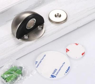 China Modern Living Room Silver Stainless Steel Magnetic Door Stops for sale