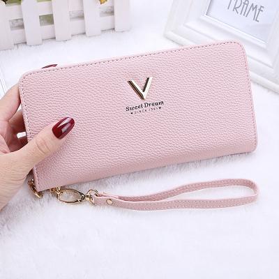 China Factory Wholesale Durable Fashionable Zipper Clutch Wallet Women Long Wallet Bag For Ladies for sale