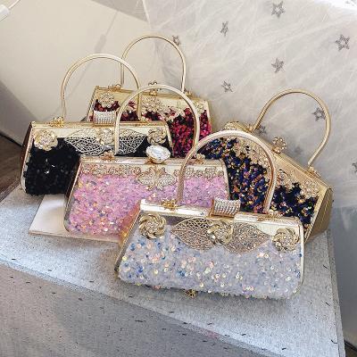 China New Durable 2021 Sequin Chain Messenger Bag Fashion Clutch Bags Equalizing Ladies for sale