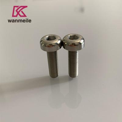 China M7x25 Gr5 Titanium Screws Ti6AL4V Button Head Titanium Bolt For Motorcycle for sale