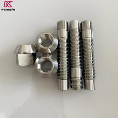 China custom Gr5 Ti6al4v m12 m14 titanium wheel stud with nut for Auto for sale