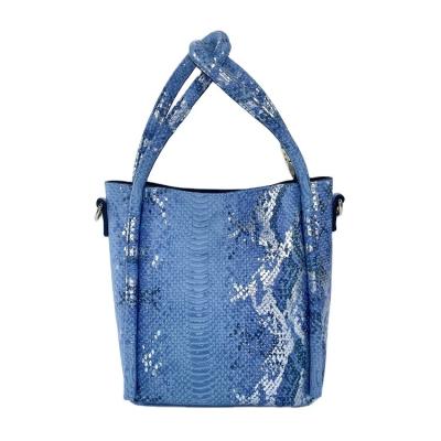 China Fashion Exquisite Factory Direct Women's Blue Buckket Bright Colors Customize Handbag for sale