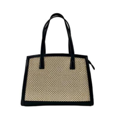 China Hot Selling Customized Women Straw Rattan Tote Handbag For Woven Simple Beach Dress Good Quality for sale