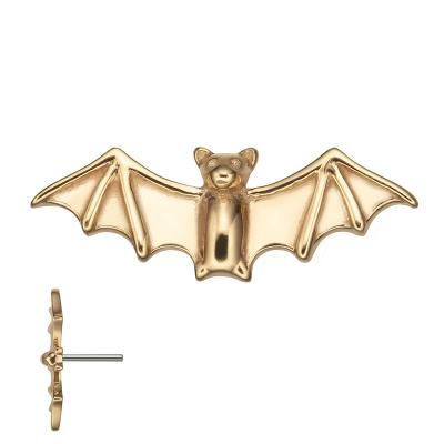 China FASHIONABLE Giometal 14k Gold Threadless Piercing Bat Top End Custom Labret Lip Body Jewelry Wholesale for sale