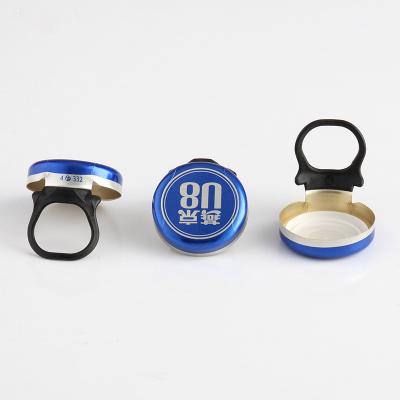 China Wholesale Custom Non-Refillable Plastic Pull Ring Aluminum Wine Bottle Beverage Cap Glass Bottle Pull Ring Cover for sale