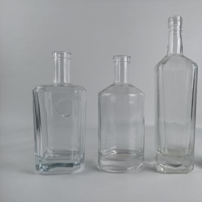 China Custom Juice Bottle Vodka Glass Wine Glass Beverage Glass Bottle Square Bottle for sale